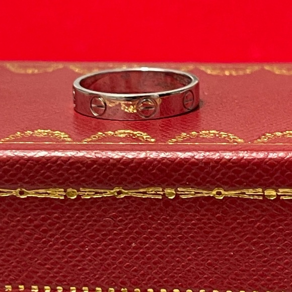 Cartier Love Wedding Band Size 5.25 White Gold - Picture 5 of 13